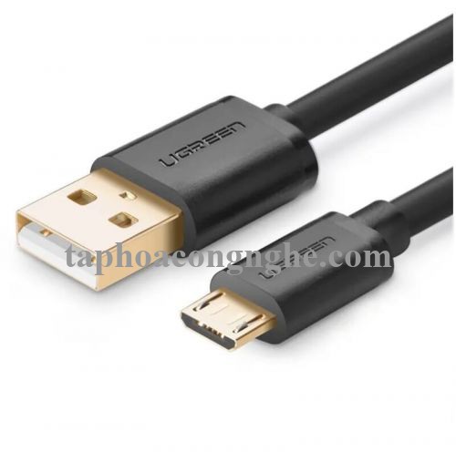 Ugreen 10835 0.5M màu Đen Cáp sạc truyền dữ liệu USB 2.0 sang MICRO USB lõi đồng US125 30010835